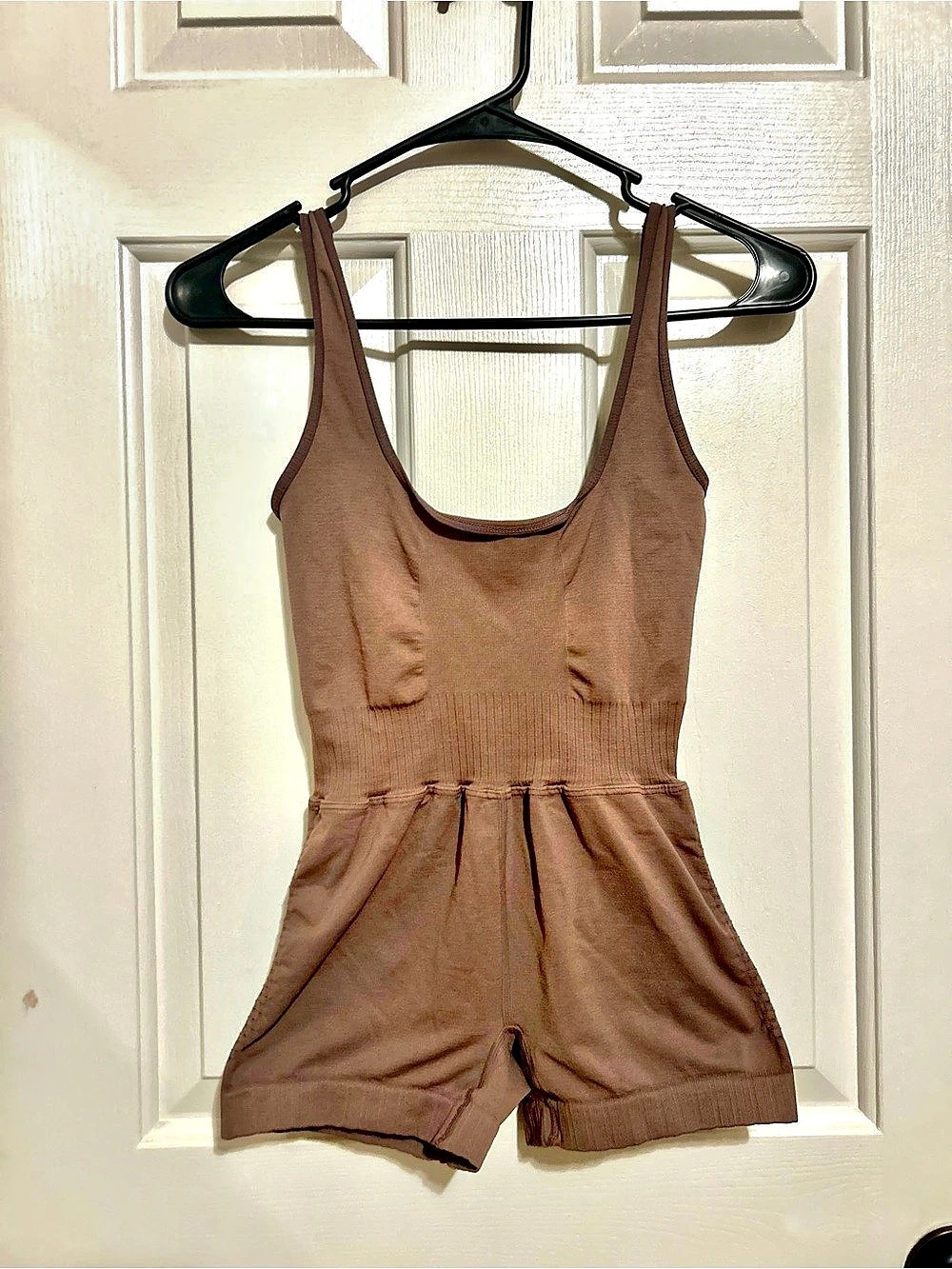 Free People The Classic Brown Cotton Romper Size XS Like New